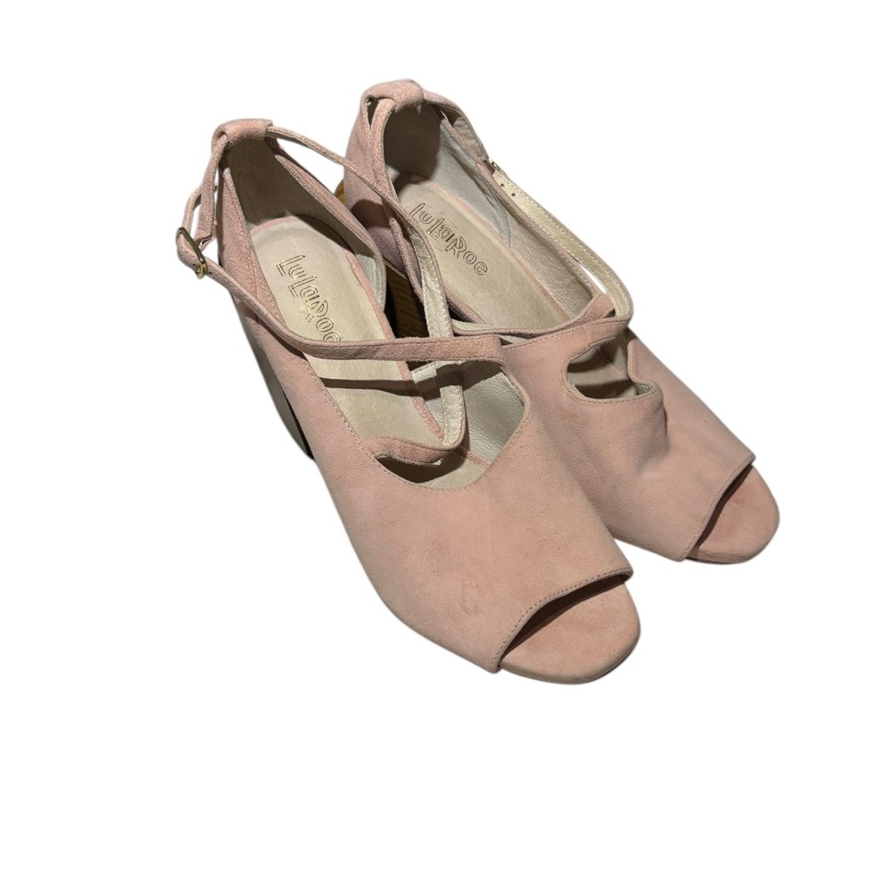 LuLaRoe Georgia Open Toe Chunky Heel in Blush size 12